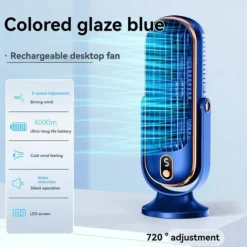 Portable Air Conditioner Fan, Large Battery Dual Motor Household Small Air Cooler, 5-speed Air Cooling Fan 720 ° Surround Air Blower, Office, Tourism, Camping, Outdoor RV Portable USB Fan, Thanksgiving Halloween Christmas Gift