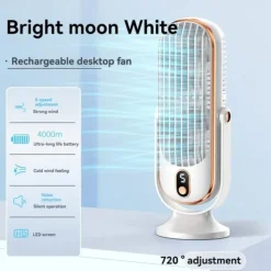 Portable Air Conditioner Fan, Large Battery Dual Motor Household Small Air Cooler, 5-speed Air Cooling Fan 720 ° Surround Air Blower, Office, Tourism, Camping, Outdoor RV Portable USB Fan, Thanksgiving Halloween Christmas Gift