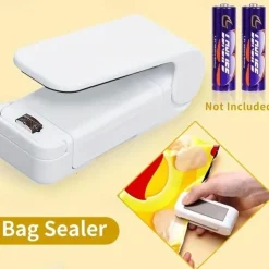 Portable Bag Heat Sealer, Plastic Package Storage Bag Snack Sealer Clip Mini Sealing Machine Handy Sticker Seal For Food Snack Gadgets