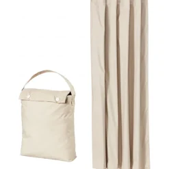 Portable Blackout Curtain Cloth Non-perforation Installation Adhesive Sunscreen Curtain Portable Suction Cup Curtain Fabric Beige