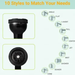 Portable Camping Shower, 10 Spray Modes, Insulated Pressure Sprayer, Warm Water Outdoor Shower for Hiking, Beach, Pet Washing