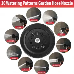 Portable Camping Shower, 10 Spray Modes, Insulated Pressure Sprayer, Warm Water Outdoor Shower for Hiking, Beach, Pet Washing