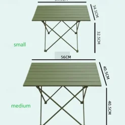 Portable Camping Side Table, Ultralight Aluminum Folding Beach Table with Carry Bag for Outdoor Cooking, Picnic, Camp, Boat, Travel