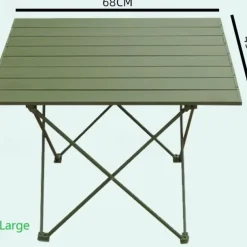 Portable Camping Side Table, Ultralight Aluminum Folding Beach Table with Carry Bag for Outdoor Cooking, Picnic, Camp, Boat, Travel