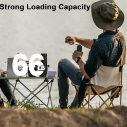 Portable Camping Side Table, Ultralight Aluminum Folding Beach Table with Carry Bag for Outdoor Cooking, Picnic, Camp, Boat, Travel