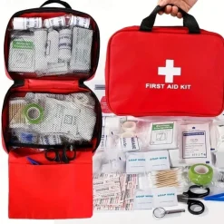 Portable First Aid Kit For Outdoor Travel Camping Hiking Adventures - Multi-Purpose Emergency Supplies Bag (With Essential Medical Equipment)