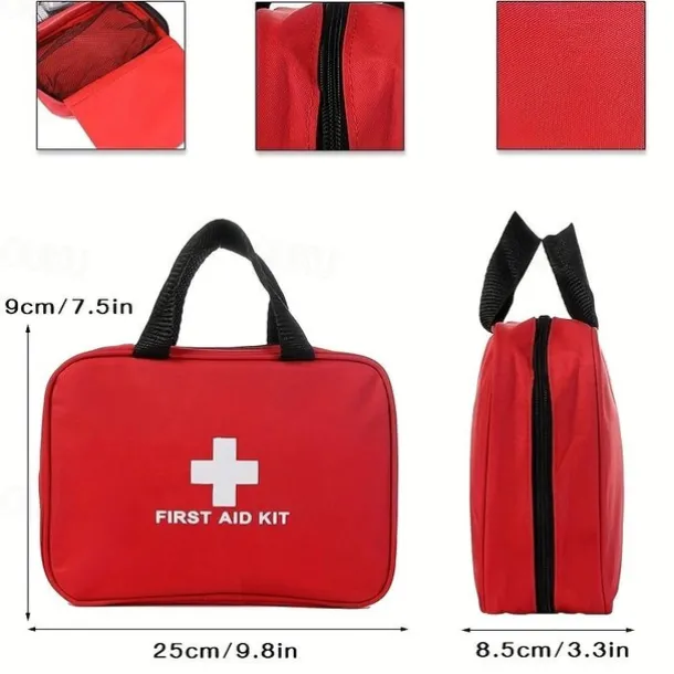 Portable First Aid Kit For Outdoor Travel Camping Hiking Adventures - Multi-Purpose Emergency Supplies Bag (With Essential Medical Equipment)