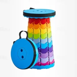 Portable Folding Stool Collapsible Stool for Queuing, Fishing, and Outdoor Camping Ultralight and Adjustable with extendable height 45cm/17.7in