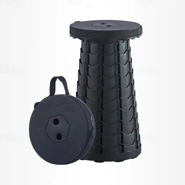 Portable Folding Stool Collapsible Stool for Queuing, Fishing, and Outdoor Camping Ultralight and Adjustable with extendable height 45cm/17.7in