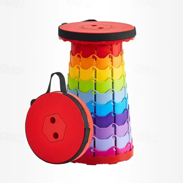 Portable Folding Stool Collapsible Stool for Queuing, Fishing, and Outdoor Camping Ultralight and Adjustable with extendable height 45cm/17.7in