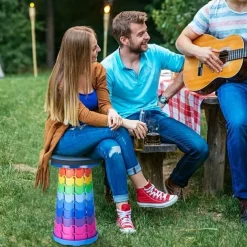 Portable Folding Stool Collapsible Stool for Queuing, Fishing, and Outdoor Camping Ultralight and Adjustable with extendable height 45cm/17.7in