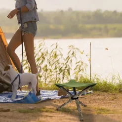 Portable Folding Stool Non-Stick Fabric Fishing Stool Gardening Stakes Garden Stools