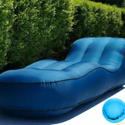 Portable Inflatable Sofa - Lazy Sofa Foldable Lounge Chair with Pedal Comfortable Combination Flocking - Suitable for Camping, Hiking, and Sunbathing at Home