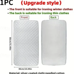 Portable Ironing Mat Blanket (Iron Anywhere) Ironing Board Replacement, Iron Board Alternative Cover Portable Ironing Board Cover/Padding /Quilting Washer/Dryer Heat Pad