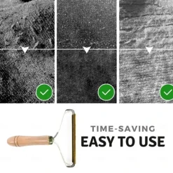 Portable Lint Remover Clothes Fuzz Fabric Shaver Brush Tool Power-Free Fluff Removing Roller for Sweater Woven Coat
