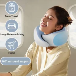 Portable Neck Protection U-Shaped Pillow, surrounds and Supports The vertebrae, Suitable for Airplanes and Cars