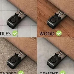 Portable Safety Tool With 120DB Alarm For Home Travel Apartment Door Stop Alarm, Door Stopper Security Device