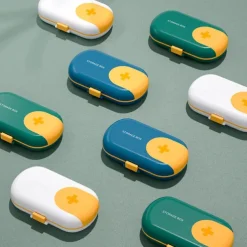 Portable Small Medicine Box Small Mini Tablets Pills Medication Packaging Box 7-Day Travel Large Capacity Storage Box 1PC
