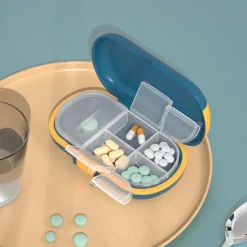 Portable Small Medicine Box Small Mini Tablets Pills Medication Packaging Box 7-Day Travel Large Capacity Storage Box 1PC