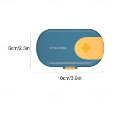 Portable Small Medicine Box Small Mini Tablets Pills Medication Packaging Box 7-Day Travel Large Capacity Storage Box 1PC