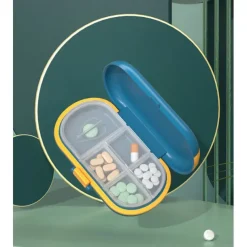 Portable Small Medicine Box Small Mini Tablets Pills Medication Packaging Box 7-Day Travel Large Capacity Storage Box 1PC