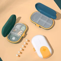 Portable Small Medicine Box Small Mini Tablets Pills Medication Packaging Box 7-Day Travel Large Capacity Storage Box 1PC