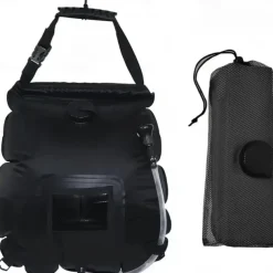 Portable Solar Shower Bag for Camping, Solar Heated Shower with Temperature Indicator, Leak-Proof Outdoor Shower for Hiking, Beach, Travel & Emergency Use