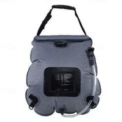 Portable Solar Shower Bag for Camping, Solar Heated Shower with Temperature Indicator, Leak-Proof Outdoor Shower for Hiking, Beach, Travel & Emergency Use