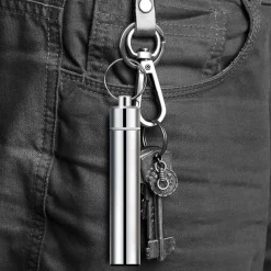 Portable Stainless Steel Toothpicks Pocket Set Reusable Metal Toothpicks Cleaning Kit with Holder for Outdoor Picnic Camping Traveling