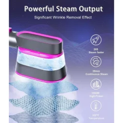 Portable Steamer for Clothes, 2 In 1 Clothes Steamer, 9s Heat Up Travel Size Portable Garment Steamer Iron, Large handheld for Global Traveling