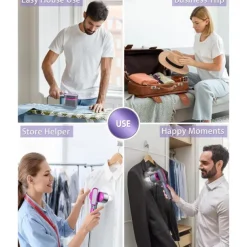 Portable Steamer for Clothes, 2 In 1 Clothes Steamer, 9s Heat Up Travel Size Portable Garment Steamer Iron, Large handheld for Global Traveling