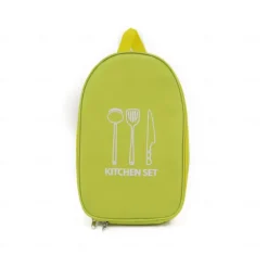 Portable Storage Pouch for BBQ Camp,Canvas Cookware Knife Storage Bag,Camping Cookware Storage Bag for BBQ Camp Cookware Kitchen Pattern