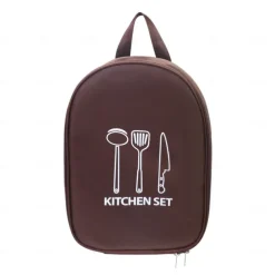 Portable Storage Pouch for BBQ Camp,Canvas Cookware Knife Storage Bag,Camping Cookware Storage Bag for BBQ Camp Cookware Kitchen Pattern