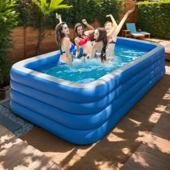 Portable Swimming Pool, Foldable Extra Large Inflatable Pool - Suitable for Family Gatherings and Friends Parties, Indoor Bath Use