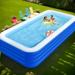 Portable Swimming Pool, Foldable Extra Large Inflatable Pool - Suitable for Family Gatherings and Friends Parties, Indoor Bath Use
