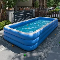 Portable Swimming Pool, Foldable Extra Large Inflatable Pool - Suitable for Family Gatherings and Friends Parties, Indoor Bath Use