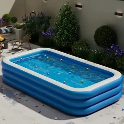 Portable Swimming Pool, Foldable Extra Large Inflatable Pool - Suitable for Family Gatherings and Friends Parties, Indoor Bath Use