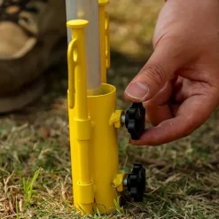 Portable Tent Holder Tube Camping Awning Rod Holder Canopy Rod Fixed Tube with Tent Pegs Tent Fixed Stand Holder