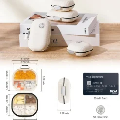 Portable Travel Pill Storage Box with 7 Labeled Compartments - Small Medicine Organizer for Pocket or Wallet, Daily Vitamin and Supplement Holder