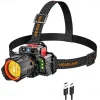 Portable USB Rechargeable Sensor Headlamp - Super Bright Waterproof Zoom Fishing Torch Head Light for Outdoor Camping Light