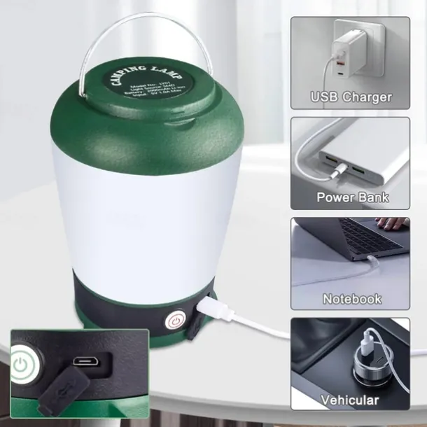 Portable USB Rechargeable Camping Light - Outdoor Waterproof Multi-Function LED Hanging Emergency Light