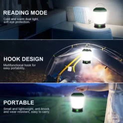 Portable USB Rechargeable Camping Light - Outdoor Waterproof Multi-Function LED Hanging Emergency Light