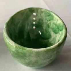 Pottery Herb Stripper Bowl, Small Handmade Resin Herb Stripper, Ceramic Herb Grinder Pill Crusher Set, Grinding is Efficient and Labor-Saving, for Guacamole, Pill Crusher, Spice