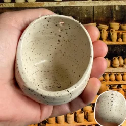 Pottery Herb Stripper Bowl, Small Handmade Resin Herb Stripper, Ceramic Herb Grinder Pill Crusher Set, Grinding is Efficient and Labor-Saving, for Guacamole, Pill Crusher, Spice