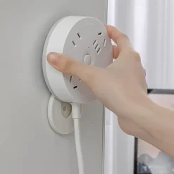 Power Strip Holder Fixator, No Hole Plug-in Wall Socket Sticker Fixer, Loading 10Kg/22lb Maximum, For Desk, Wall, WiFi Router, Remote Control, Paper Towel Box