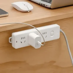 Power Strip Holder Fixator, No Hole Plug-in Wall Socket Sticker Fixer, Loading 10Kg/22lb Maximum, For Desk, Wall, WiFi Router, Remote Control, Paper Towel Box