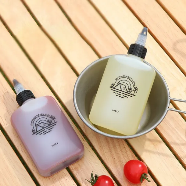 Premium Outdoor Oil Bottle for Camping, BBQ & Hiking - Leakproof, Portable & Durable, 120ml Stainless Steel Container