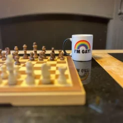 Pride Magic Mug LGBTQ Gay Pride Gift I'm Gay Rainbow Heat Change Mug - Funny Rude Mug - Message Appears As It Heats - Perfect Novelty Gag Gift