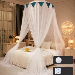 Princess Bed Net Canopy Bedding Decor Sweet Style Round Dome Mosquito Net Dome-Style for Household Use Hanging Princess-Style Tents To Prevent Mosquitoe