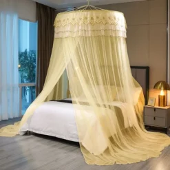 Princess Style Dome Mosquito Net Density Gauze Household Nets Extra Space Mosquito Net Butterfly Floral Series for Bedroom Floor Hem